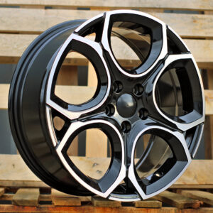 Y1232_000000007261 R17x7.5 5X112 ET 45 57.1 Y1232 (HF5162) Black Polished (MB) For VW (P1) (HYBRID FORGED)