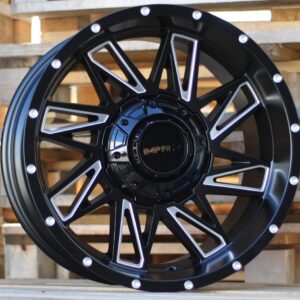 B1544_000000001379 R18x9 10X120/127 ET M12 78.1 B1544 Black Matt+Polished Lip (BMPL) For 4X4 (K7)