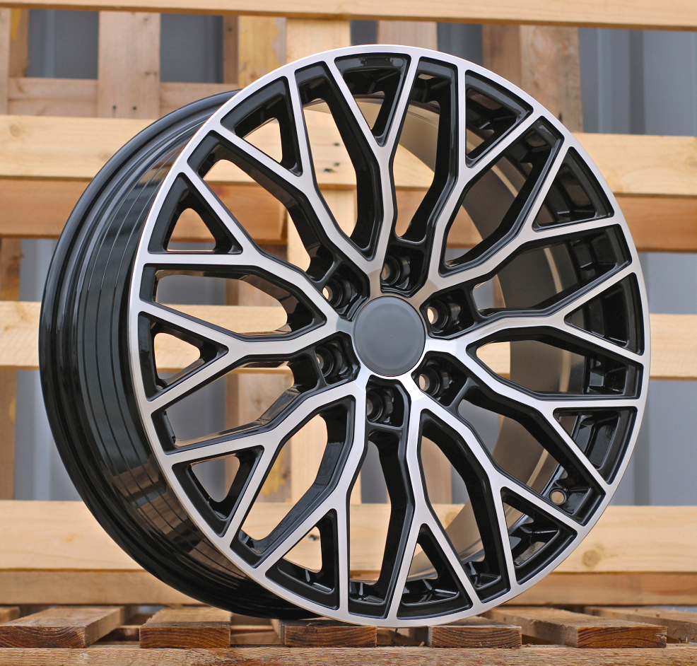 R18x8 6X120 ET 50 74.6 HF2125 Black Polished (MB) For FORD (M) (HYBRID FORGED (max 1050kg))