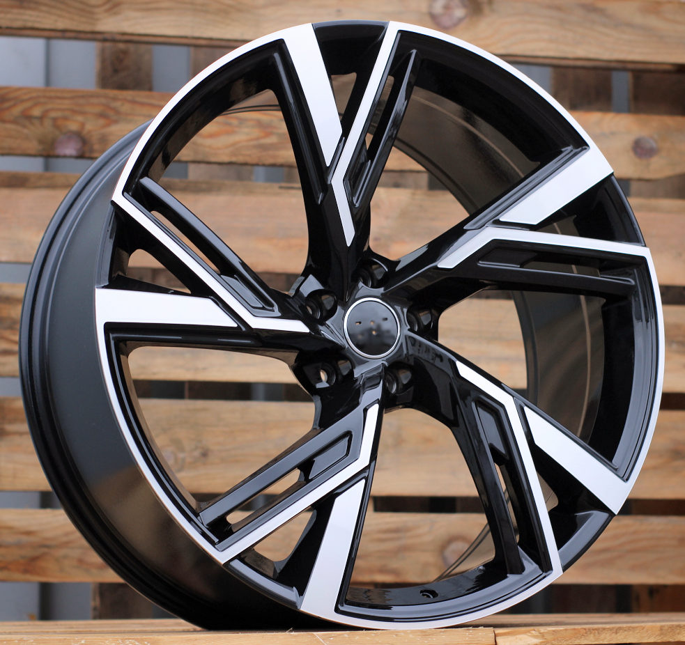 R18x8 5X112 ET 35 66.5 B1571 (FBX154) Black Polished (MB) For AUD (A+P2) (HYBRID FORGED)