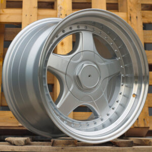 R17x10 5X120 ET 20 74.1 7813R Silver+Polished Lip (SP) For BMW (Z6) (BBS Style Rear+Front)