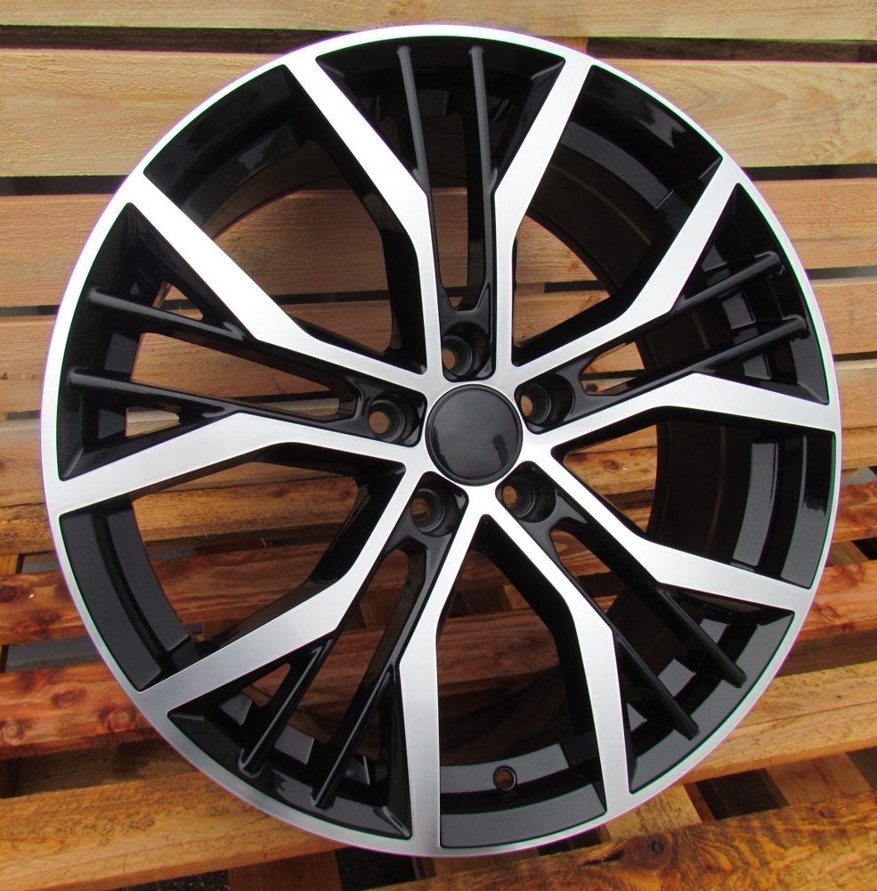 R16x7 5X112 ET 45 57.1 BK713 (A5326) Black Polished+Powder Coating (MBPC) For VW