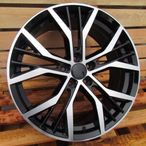 R16x7 5X112 ET 45 57.1 BK713 (A5326) Black Polished+Powder Coating (MBPC) For VW