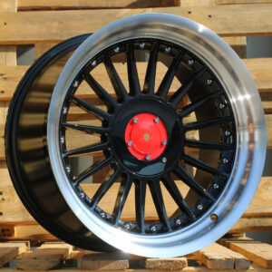 7307R_000000007196 R17x9 5X120 ET 15 74.1 7307R Black+Polished Lip (BLPL) For BMW (Z5+P1) (ALPINA Style Rear+Front (GRPL))