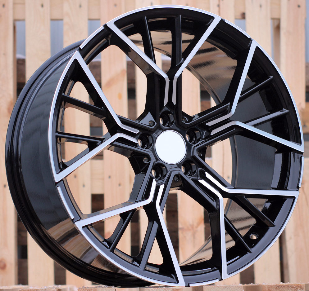R19x8 5X112 ET 27 66.6 A5602 (IN0316) Black Polished (MB) For BMW (P1) (Rear+Front)