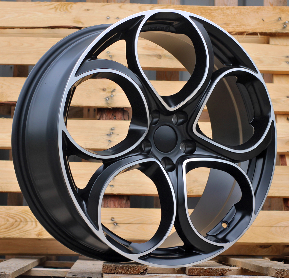 R19x8 5X110 ET 34 65.1 L2387 Black Polished Half Matt (MBHM) For ALFA (P1)