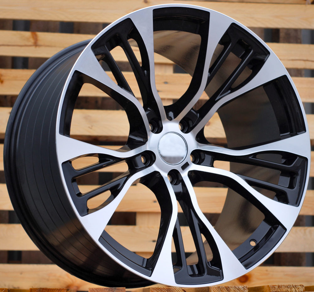R21x10 5X120 ET 40 74.1 BK851 (FR765) Black Polished (MB) For BMW (P1+P) (Rear+Front)