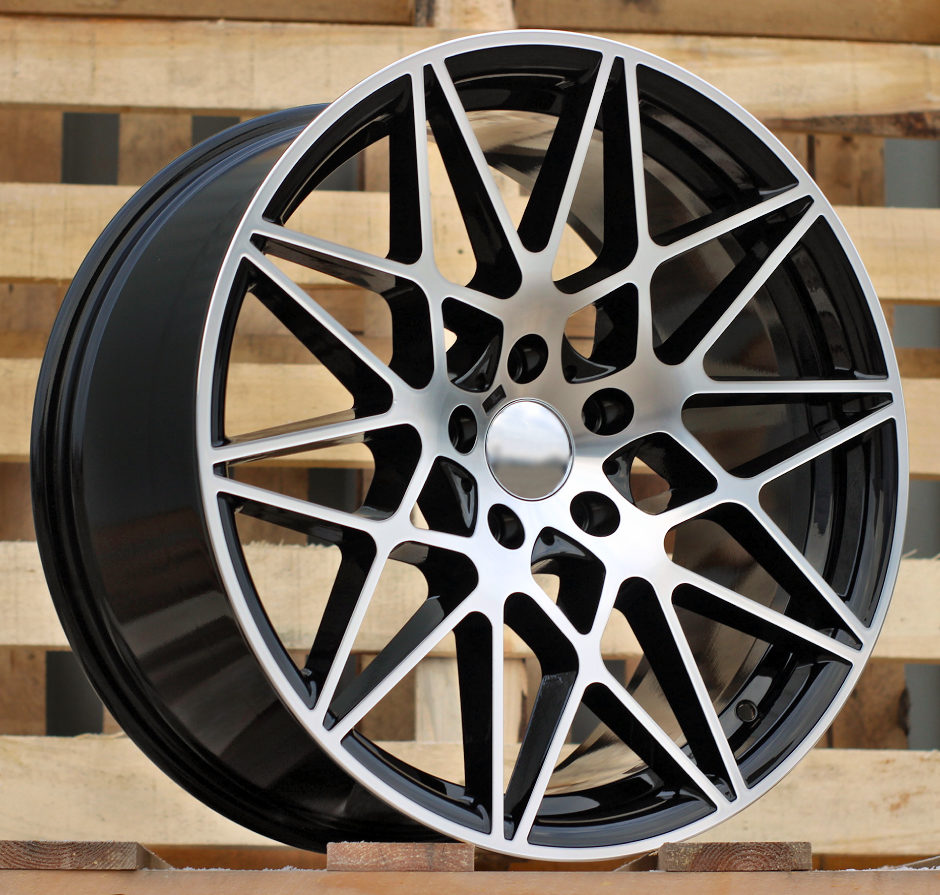 R18x8.5 5X120 ET 35 72.6 B5167 Black Polished (MB) For BMW (Z7) (HYBRID FORGED Rear+Front)