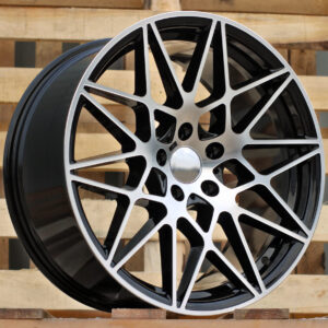 R17x7.5 5X120 ET 37 72.6 B5167 (XF023) Black Polished (MB) For BMW (R+P1) (HYBRID FORGED)