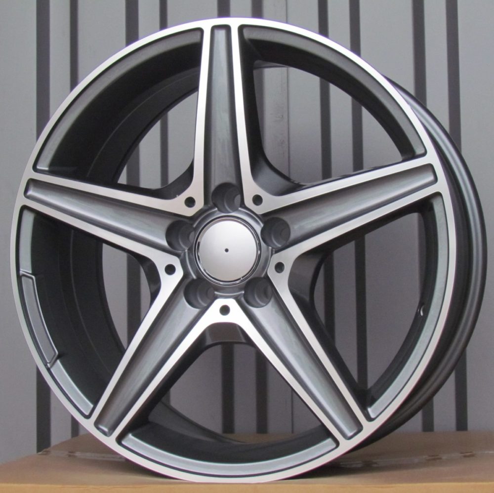 R19x8 5X112 ET 43 66.6 B5052 (IND5376) Grey Polished (MG) For MER (K7) ((AKC 100 Eur))