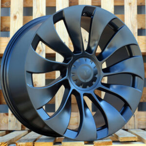 YS214_000000005452 R21x9.5 5X114.3 ET 40 64.1 YS214 (BY1798) Black Half Matt (BLHM) For TESLA (P) (Model Y (Rear+Front))