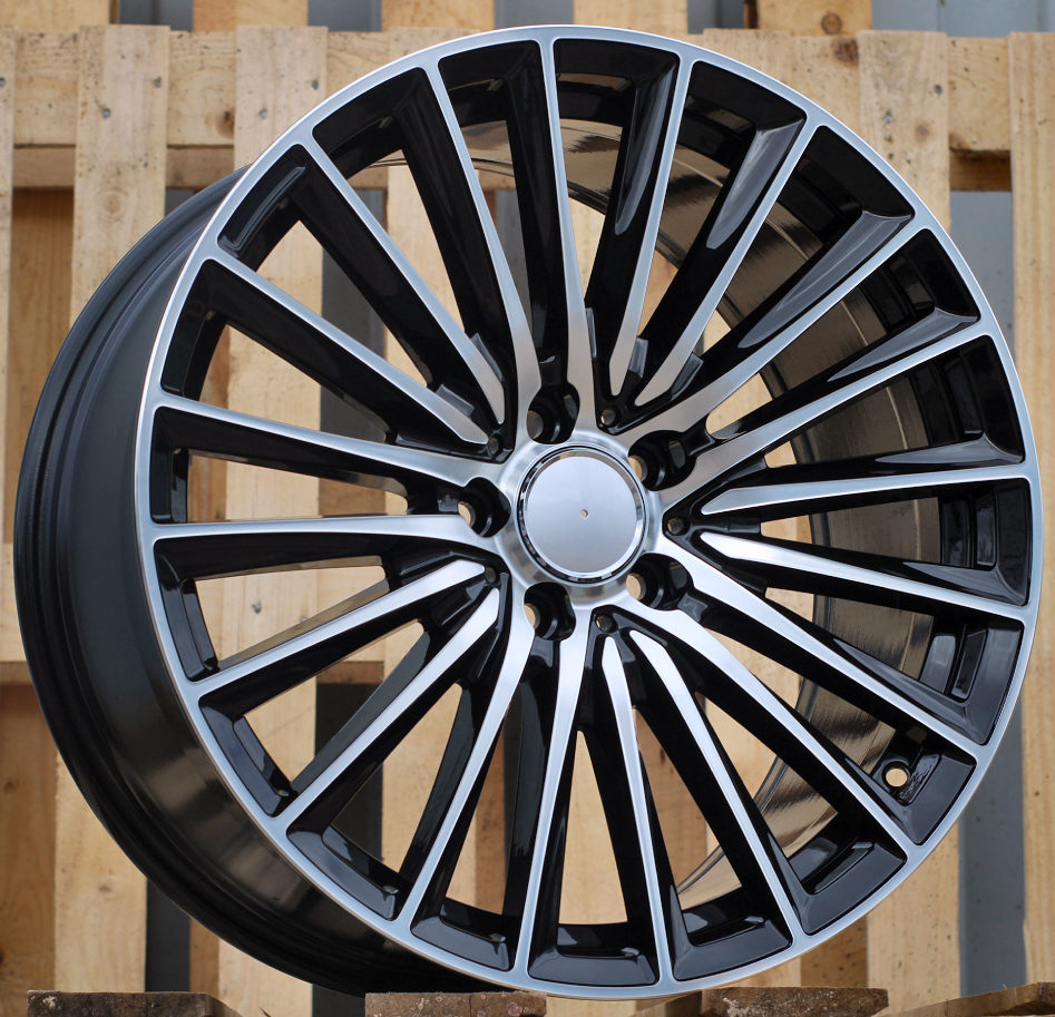 R19x8 5X112 ET 45 66.6 B5909 Black Polished (MB) For MER (P+K4) ())