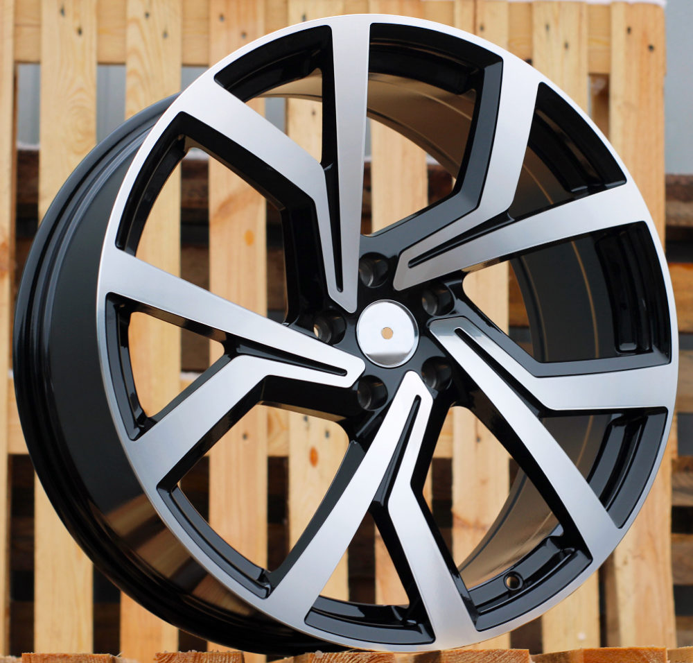 R14x6 5X100 ET 38 57.1 B1154 (BK5125) Black Polished (MB) For VW (R)