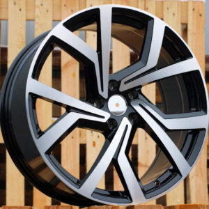 R17x7 5X112 ET 49 57.1 B1154 (FBX157) Black Polished (MB) For VW (Z5+K8+P2+Z7) (HYBRID FORGED)