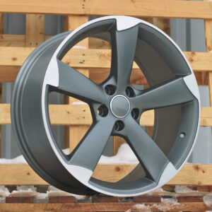R16x7.5 5X112 ET 45 66.5 BK217 Grey Polished Half Matt (MGHM) For AUD (L3)