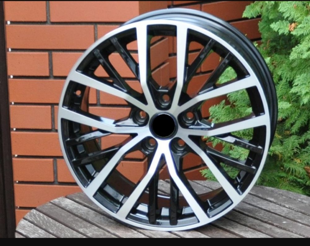 R17x7.5 5X100 ET 41 57.1 BK952 Black Polished+Powder Coating (MBPC) For VW (P1)