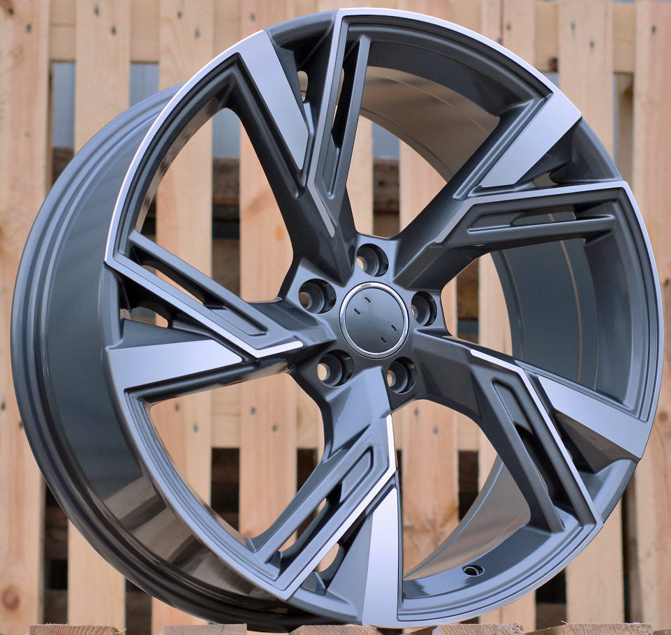 R18x8 5X112 ET 30 66.5 B1571 (FBX154) Grey Polished (MG) For AUD (Z6) (HYBRID FORGED)