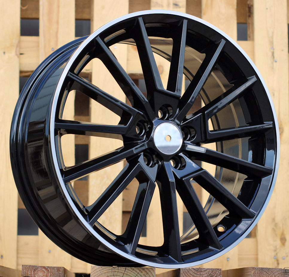 R18x8 5X112 ET 42 57.1 B5969 (IN0374) Black+Polished Lip (BLPL) For SKODA (Z5)