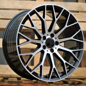 R18x8 5X112 ET 35 66.6 YS1180 (FBX151) Black Polished (MB) For MER (Z5) (HYBRID FORGED)