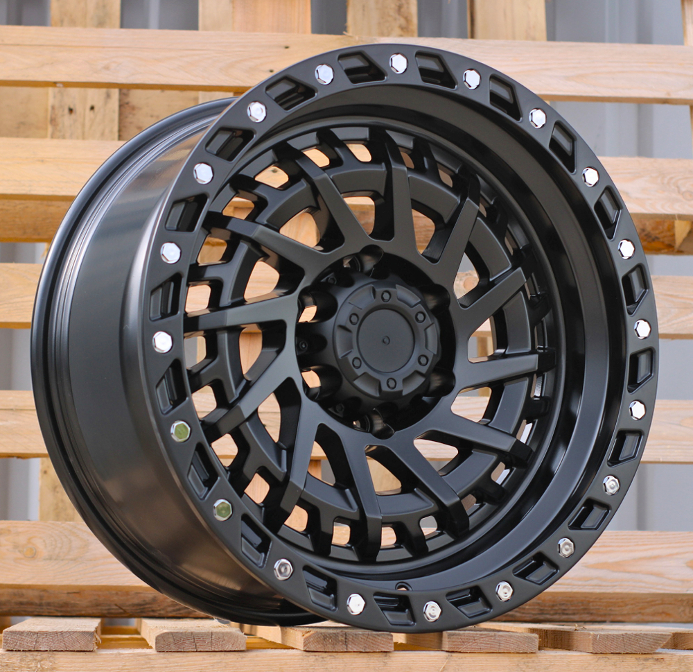 R17x9 6X139.7 ET 0 110.1 JT195 Black Polished (MB) For 4X4 (K3)