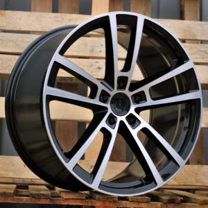 R22x11.5 5X130 ET 61 71.6 I3081F Black Polished (MB) For PORCH (Z5) (HYBRID FORGED Rear+Front)