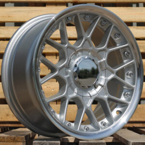 R17x8 10X112/120 ET 20 74.1 HX025 (LU1880) Silver+Polished Lip (SP) For HAXER (P1)