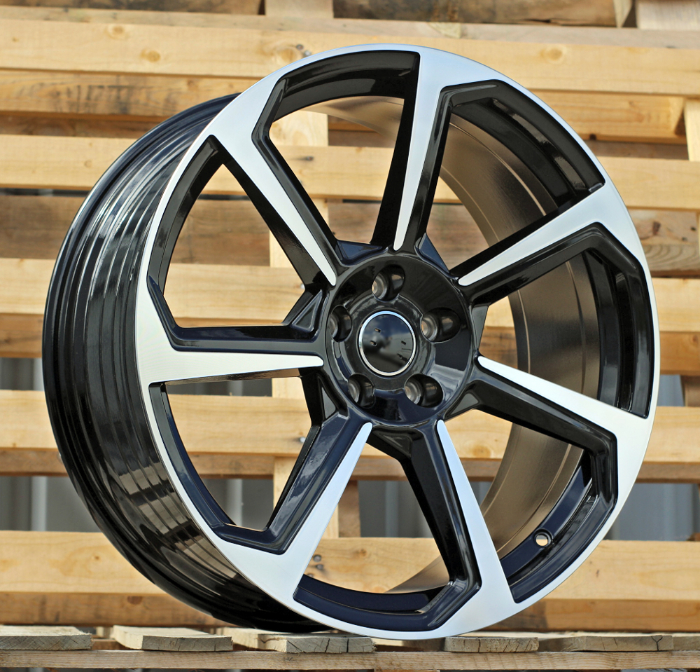 R19x8.5 5X112 ET 38 66.5 B5213 (YF7070) Black Polished (MB) For AUD (P2) (HYBRID FORGED)