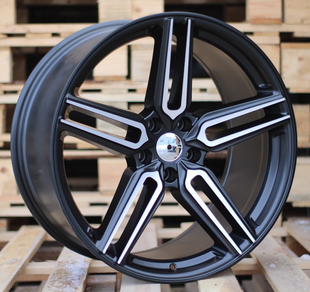 R20x10 5X120 ET 40 72.6 B1382 (HX015) Black Polished Half Matt (MBHM) For HAXER (K7) ((AKC 110 Eur) Rear+Front)