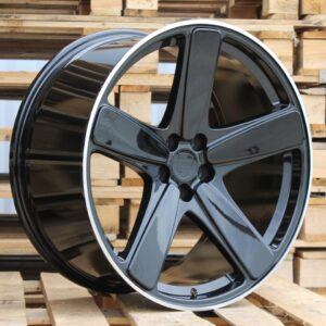 R20x10 5X112 ET 19 66.5 FE023 (BK5513) Black+Polished Lip (BLPL) For PORCH (K4+K2) (Rear+Front)