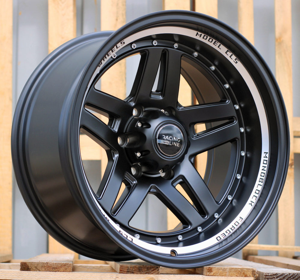 R18x10 6X139.7 ET M18 110.1 BK936 Black Half Matt+Polished Lip (BLHMPL) For 4X4 (K4)