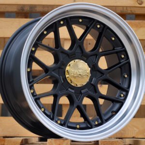 HX025_000000002601 R18x10 10X120/112 ET 15 74.1 HX025 (HX025) Black Half Matt+Polished Lip (BLHMPL) For HAXER (P) (Rear)