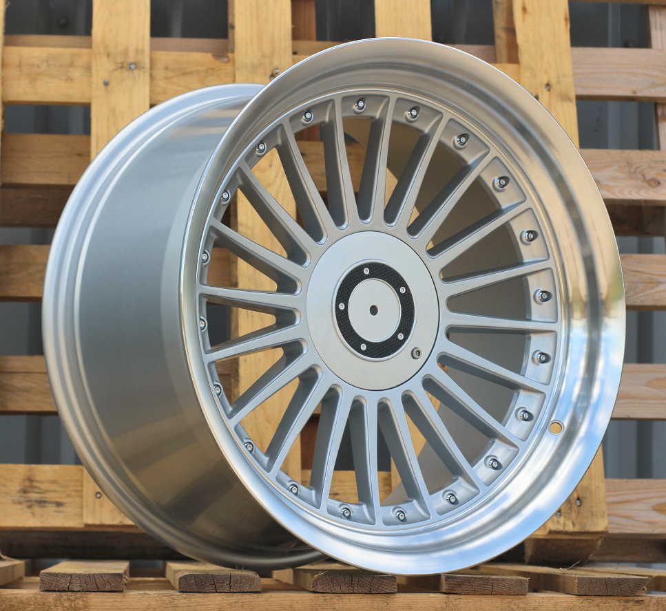 R18x10 10X112/120 ET 20 74.1 B1803 Silver+Polished Lip (SP) For BMW (Z1) (ALPINA Style)