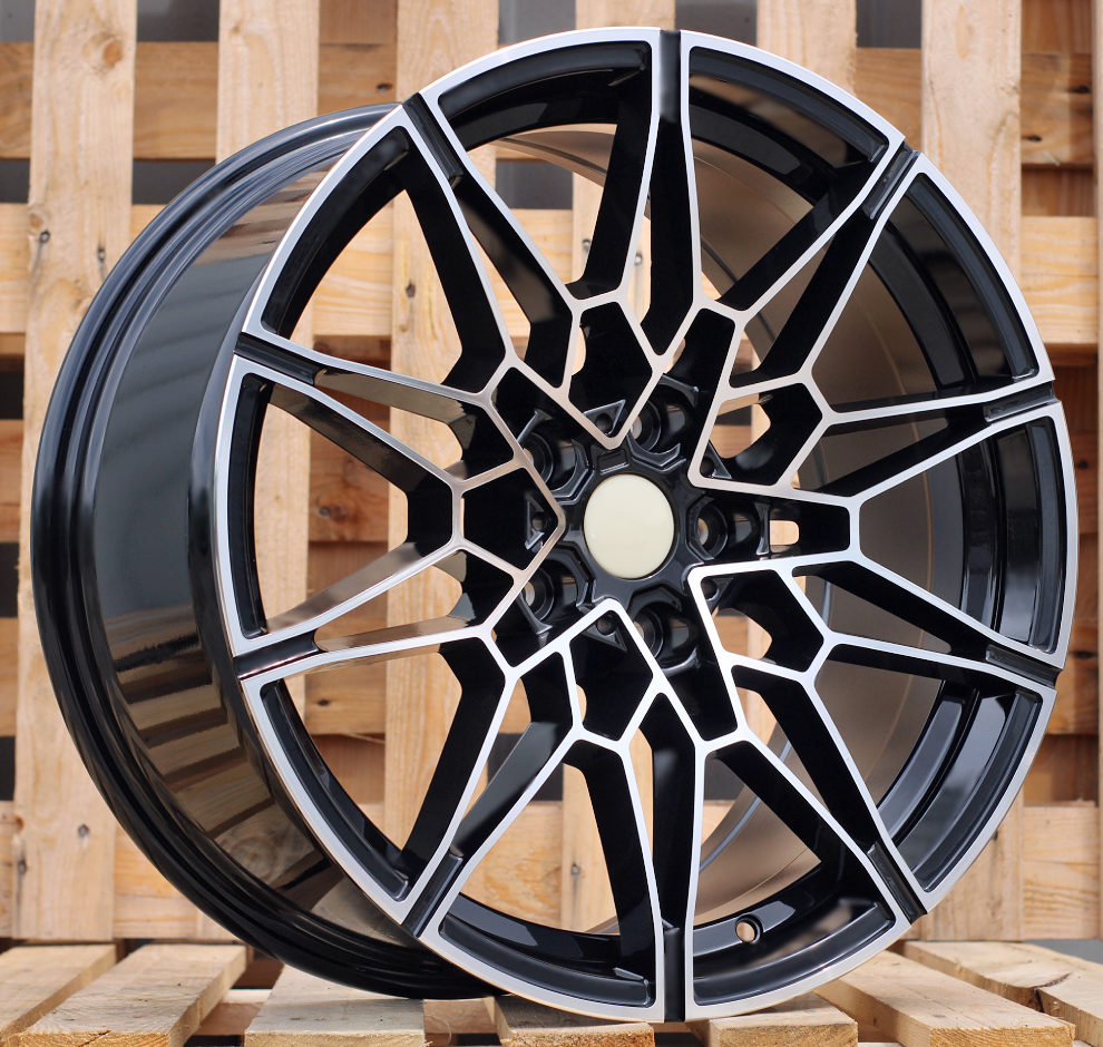 R19x8 5X120 ET 36 72.6 B1674 Black Polished (MB) For BMW (Z1+Z4) (Rear+Front)