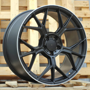 FBX120_000000009563 R19x8.5 5X112 ET 40 66.56 FBX120 Satin Black+Silver Lip (SBSL) For MER (K3+P1) (HYBRID FORGED Rear+Front)