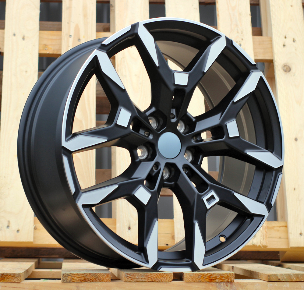 R19x8 5X112 ET 27 66.6 H3456F Black Polished Half Matt (MBHM) For BMW (M) (HYBRID FORGED Front+Rear)