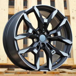 R19x8.5 5X112 ET 40 66.6 H3456F Black Polished Half Matt (MBHM) For BMW (M) (HYBRID FORGED Front+Rear)