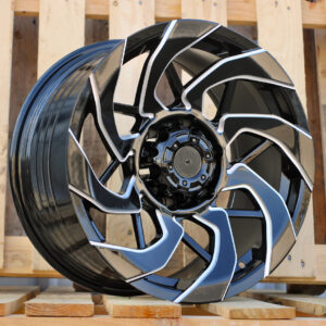 R17x9 6X139.7 ET 0 110.1 FBX350 Black+Milling (BLML) For 4X4 (M) (HYBRID FORGED)