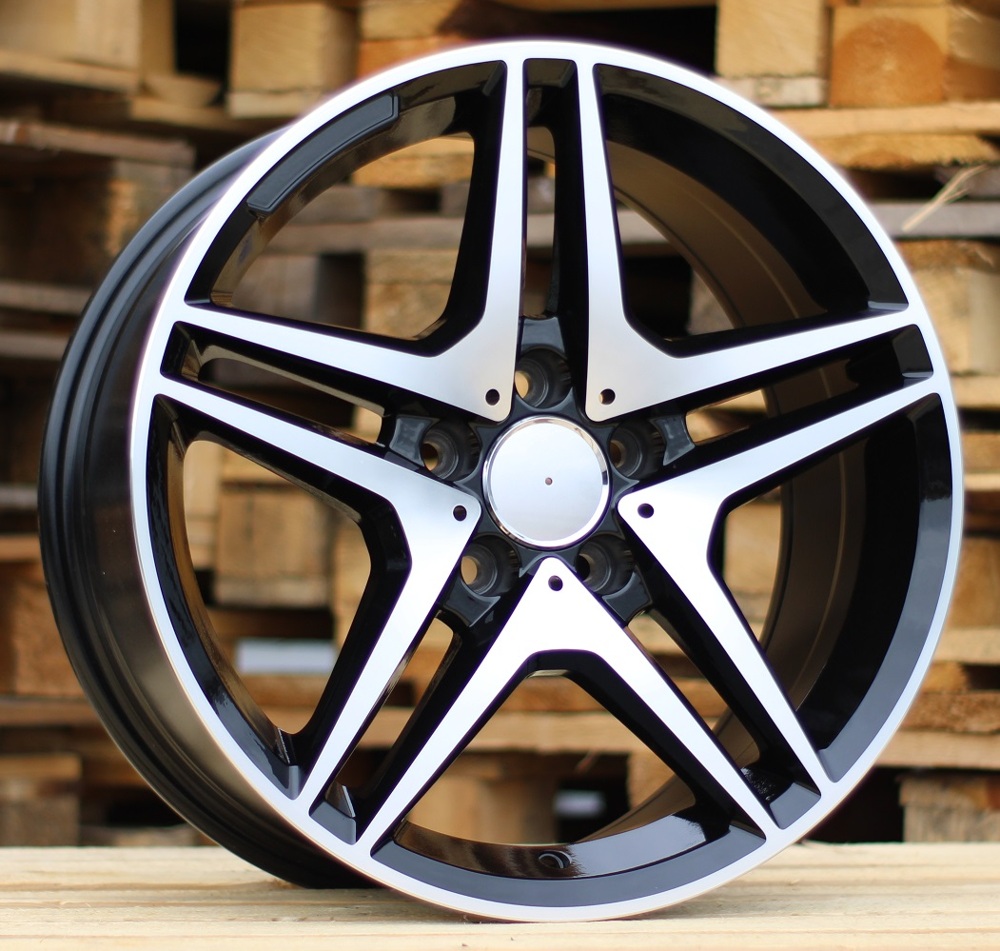 R17x8 5X112 ET 40 66.6 BK443 Black Polished (MB) For MER (K2)