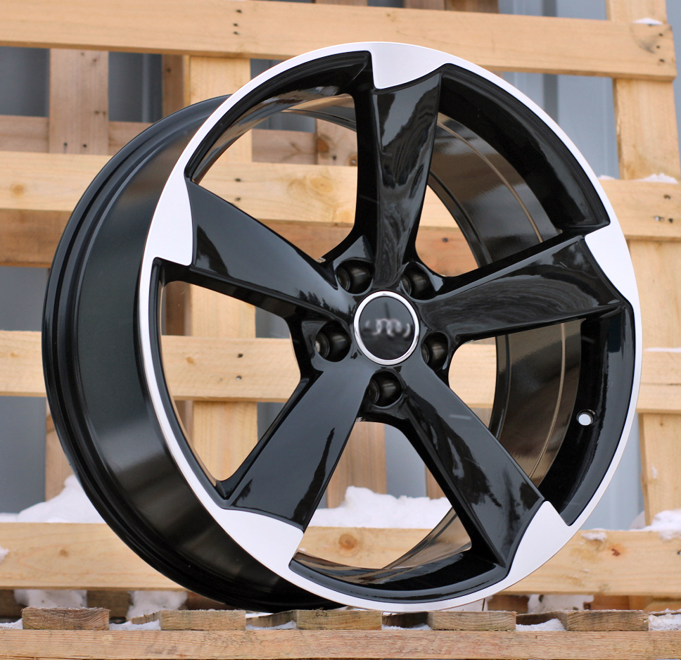 R16x7.5 5X112 ET 45 66.5 BK217 Black Polished (MB) For AUD (L1)
