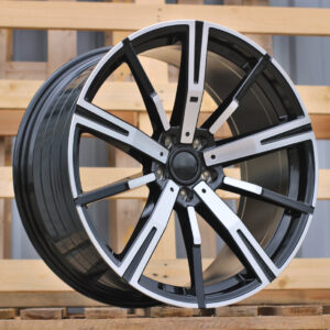 YF1156_000000000362 R19x8 5X112 ET 27 66.6 YF1156 Black Polished (MB) For BMW (K7) (HYBRID FORGED Front + Rear)