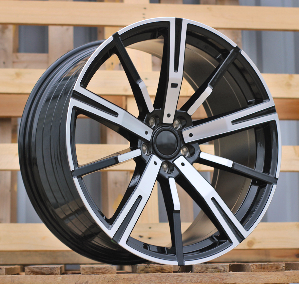 R19x8 5X112 ET 27 66.6 YF1156 Black Polished (MB) For BMW (K7) (HYBRID FORGED Front + Rear)