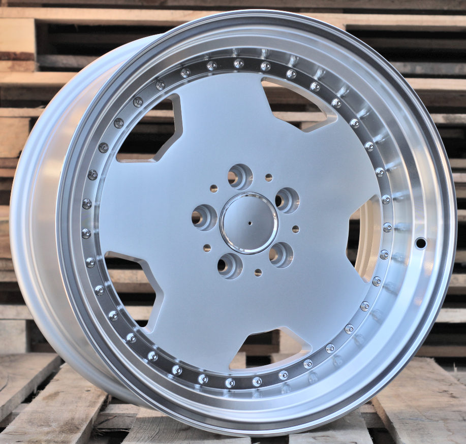 R17x9.5 5X112 ET 25 66.6 B5852 (BY1781) Silver+Polished Lip (SP) For MER (Z1+Z2+Z7) (MONOBLOCK Style)