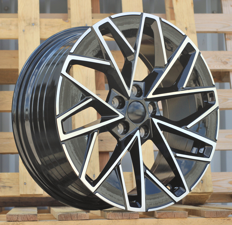 R18x8 5X112 ET 44 57.1 YF0444 Black Polished (MB) For SKODA (K7+Z5) (HYBRID FORGED)
