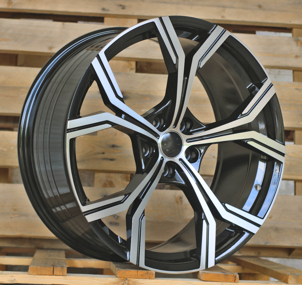 R20x9 5X112 ET 30 66.5 FBX201 Black Polished (MB) For AUD (K7+K3) (HYBRID FORGED)