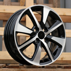 55504_000000002233 R15x5.5 4X100 ET 45 54.1 55504 Black Polished (MB) For TOYOT (A)