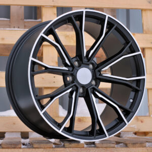 A5385_000000003439 R19x8.5 5X112 ET 25 66.6 A5385 (XFE290) Black Half Matt (BLHM) For BMW (K4+P1) (Rear+Front (With polished LIP))