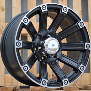 Y0210_000000005245 R17x8.5 6X139.7 ET 0 110.1 Y0210 Black Half Matt+Polished Lip (BLHMPL) For 4X4 (R)