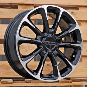 Y1281_000000006128 R17x7 5X110 ET 40 65.1 Y1281 Black Polished (MB) For FIAT (Z4) (NEW Model 500)