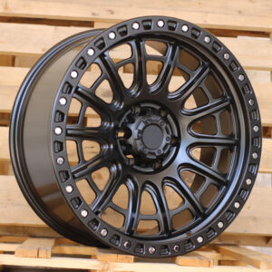 FBX134_000000008731 R20x9 6X139.7 ET 0 110.1 FBX134 Black Matt (BM) For 4X4 (K3) (HYBRID FORGED MB+Silver Rivets)