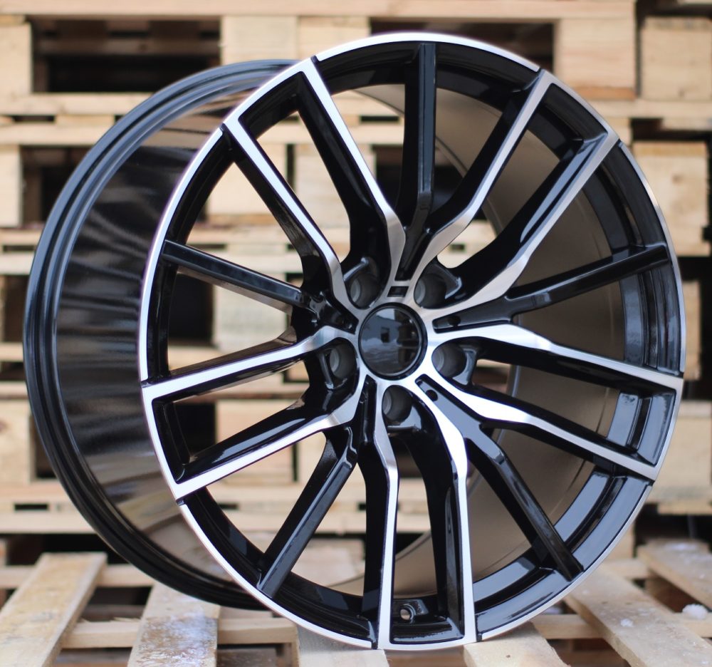 R21x11.5 5X120 ET 37 74.1 H5032 Black Polished (MB) For BMW (P1) (Rear+Front)